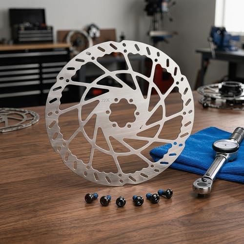 220mm Motorcycle Brake Disc – 2.3mm Thick Steel Rotor, 6‑Hole Design,