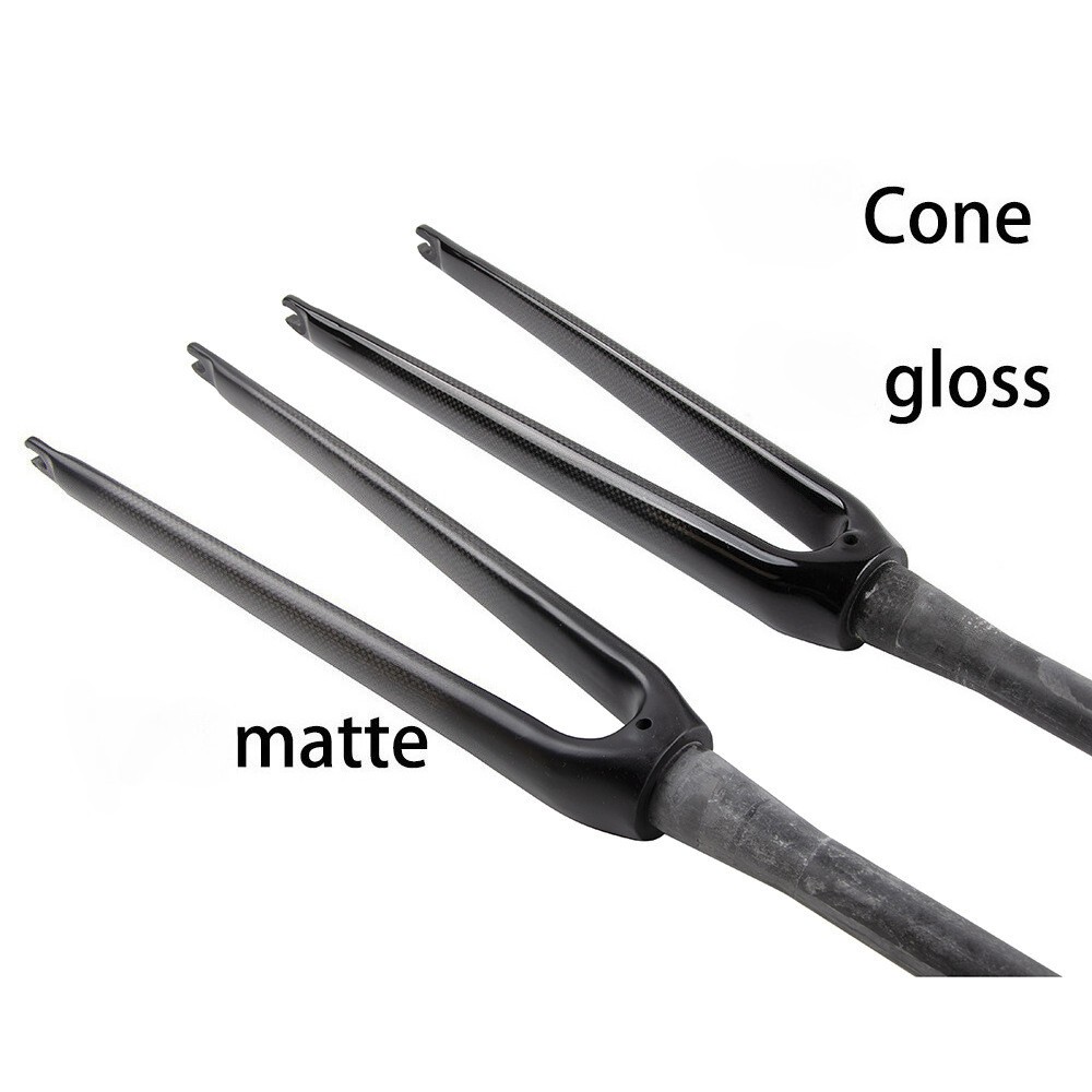 Carbon Fiber Road Bike Fork Straight/Cone Tube Rigid Bicycle Fork 700C 28.6mm