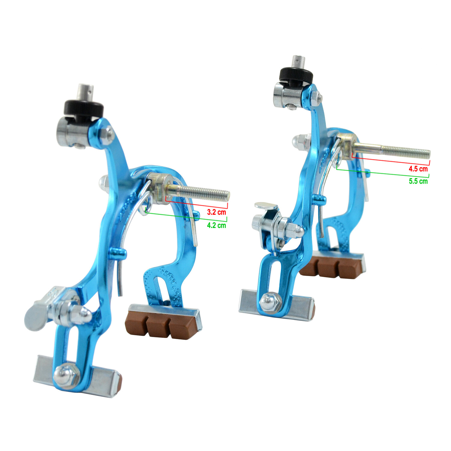 DIA-COMPE MX1000 Side Pull Caliper Brake Set (F+R) For Old School BMX , Blue