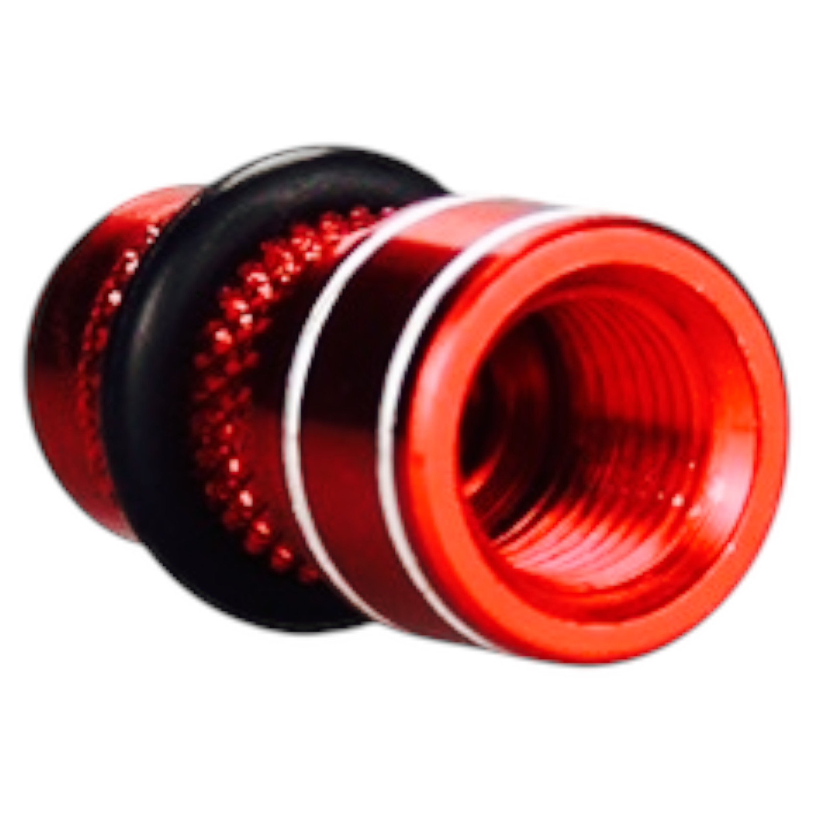 Universal Bike Valve Caps – Presta and Schrader Fit – Red or Black – 2 Pack