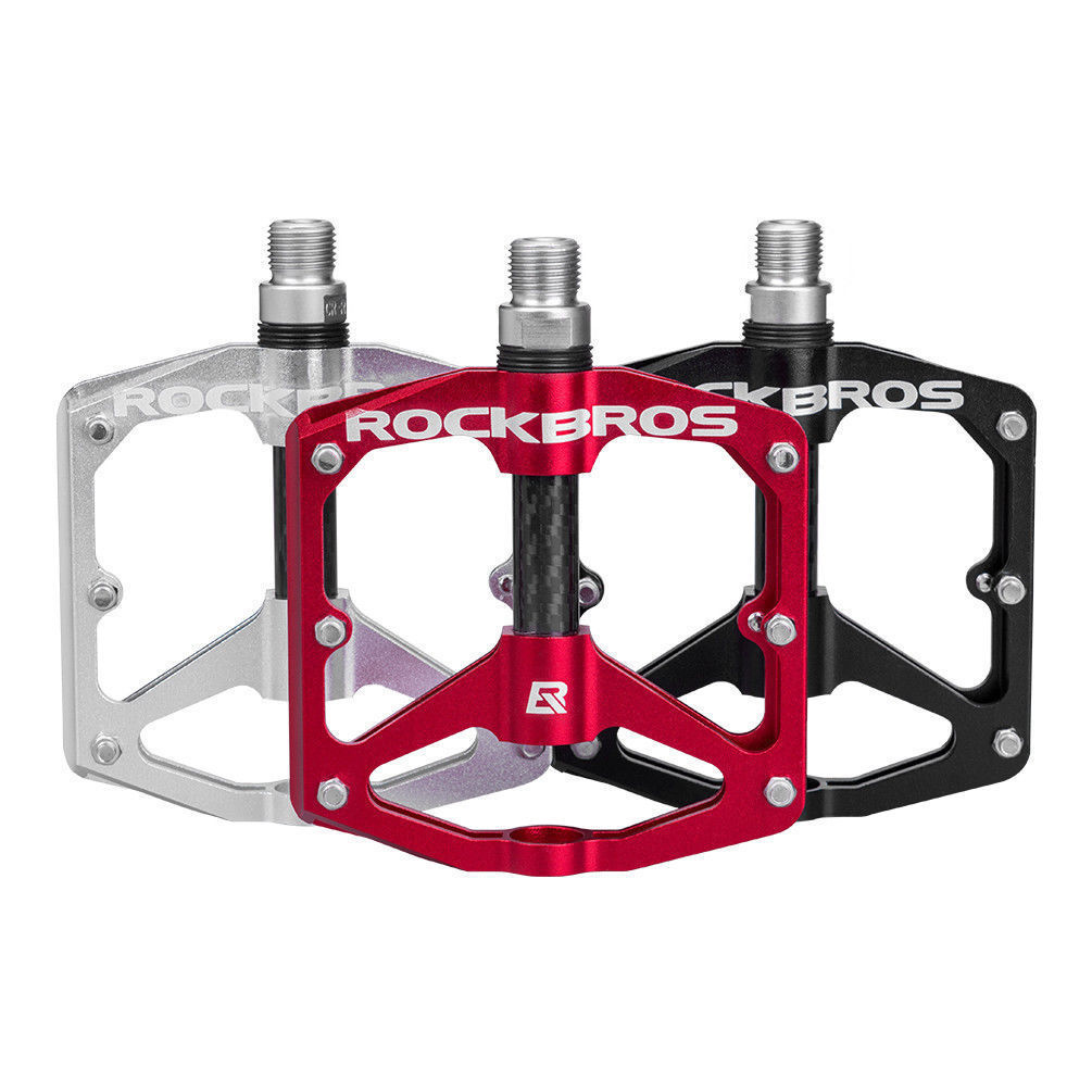 ROCKBROS Bicycle Pedals DU Sealed Bearing Aluminum Alloy Non-Slip Pedals 9/16»