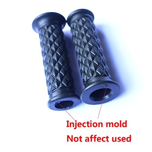 Yibid Motorcycle 7/8″ Handlebar Antiskid Rubber Hand Black + Throttle tube