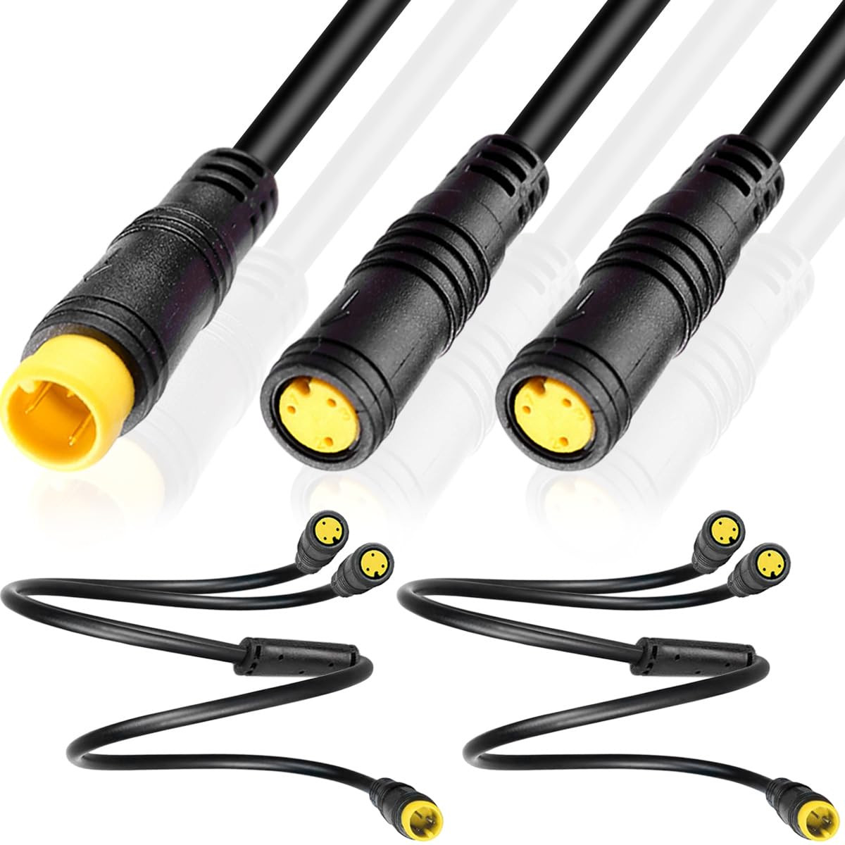 Electric Bike Gear Sensor 1T2 Y-Splitter Cable, Ebike Shift Sensor for Bafang El