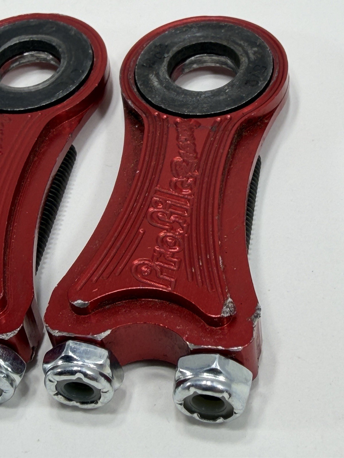 Profile Racing BMX Anodized Red Chain Tensioner Set 3/8″ Axle Mid School USA