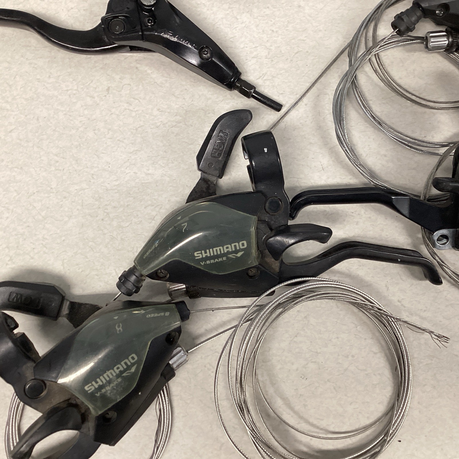 Lot Of Assorted Bicycle Parts – Derailleurs, Brakes, Saddles, Cassette, etc. #1