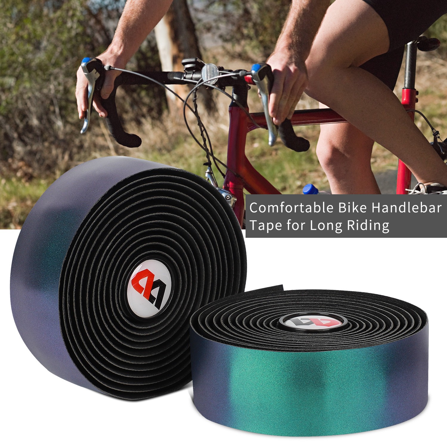 WEST BIKING Photochromic Reflective Road Bike Bicycle Handlebar Tape a Pair