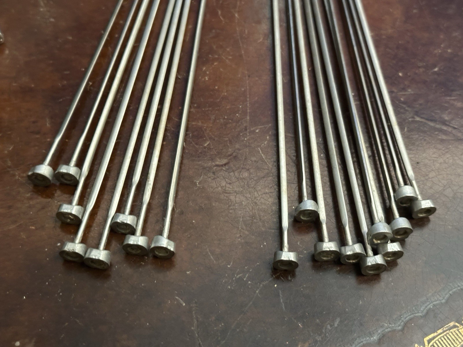 Shimano WH-R550 Rear Wheel Spokes w/Nipples 275mm + 300mm Stainless Silver Used