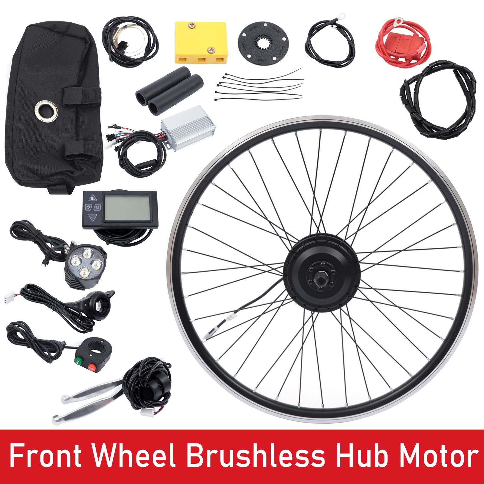 Front Wheel Electric Bicycle Kit 26in 350W 36V Ebike Conversion Kit Hub Motor US