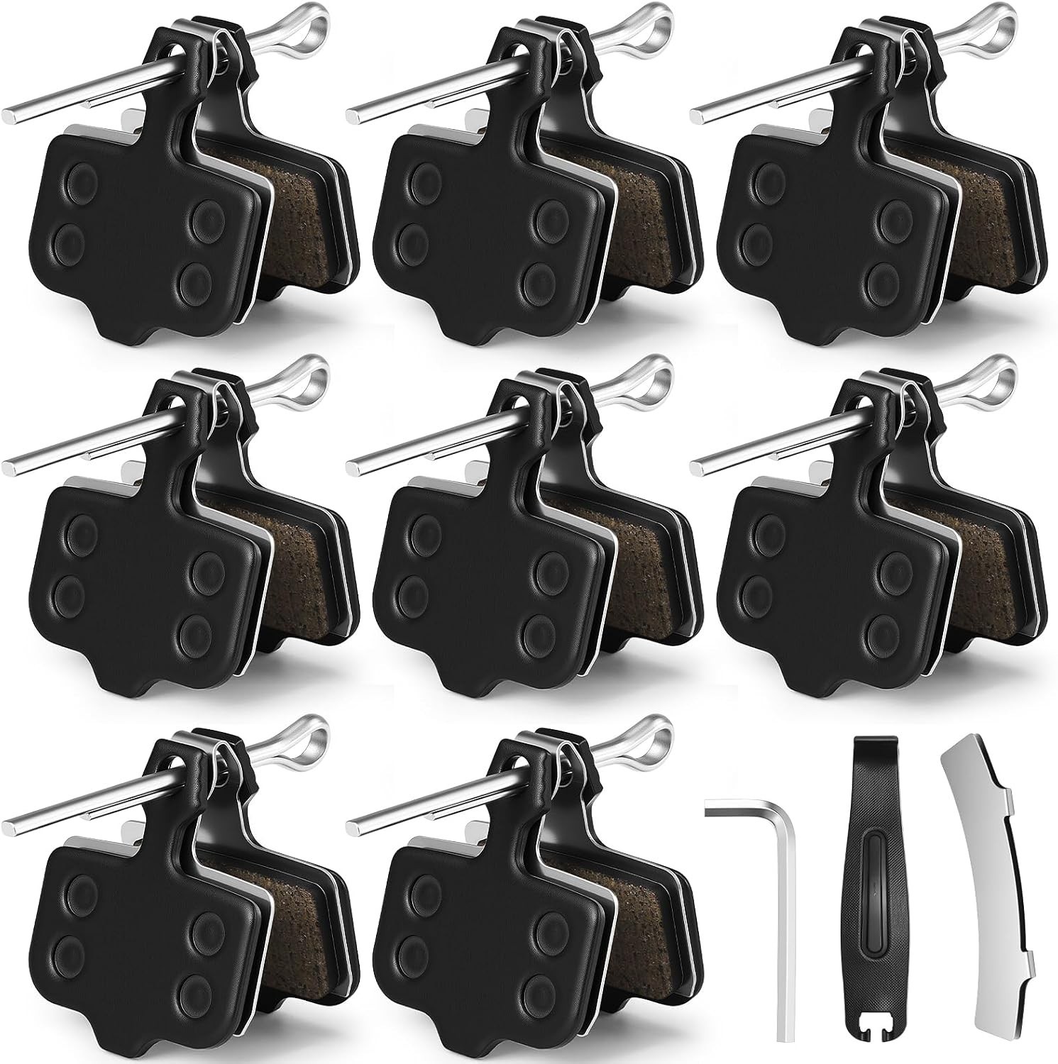 8 Pairs Bike Disc Brake Pads Set for Avid Elixir MTB Ebike Hydraulic Brakes