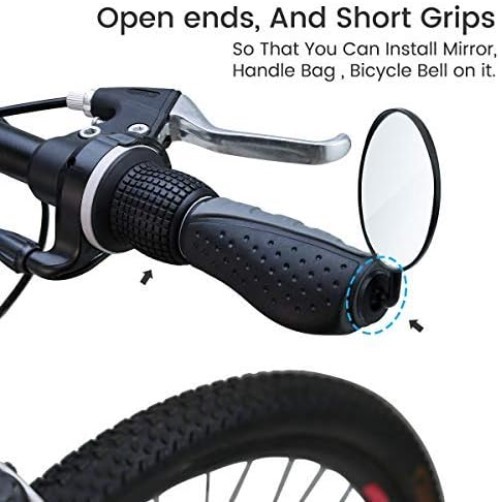 No-Slip Rubber Bike Handlebar Grips 2 Pack Universal for Bicycles MTB BMX E-B…