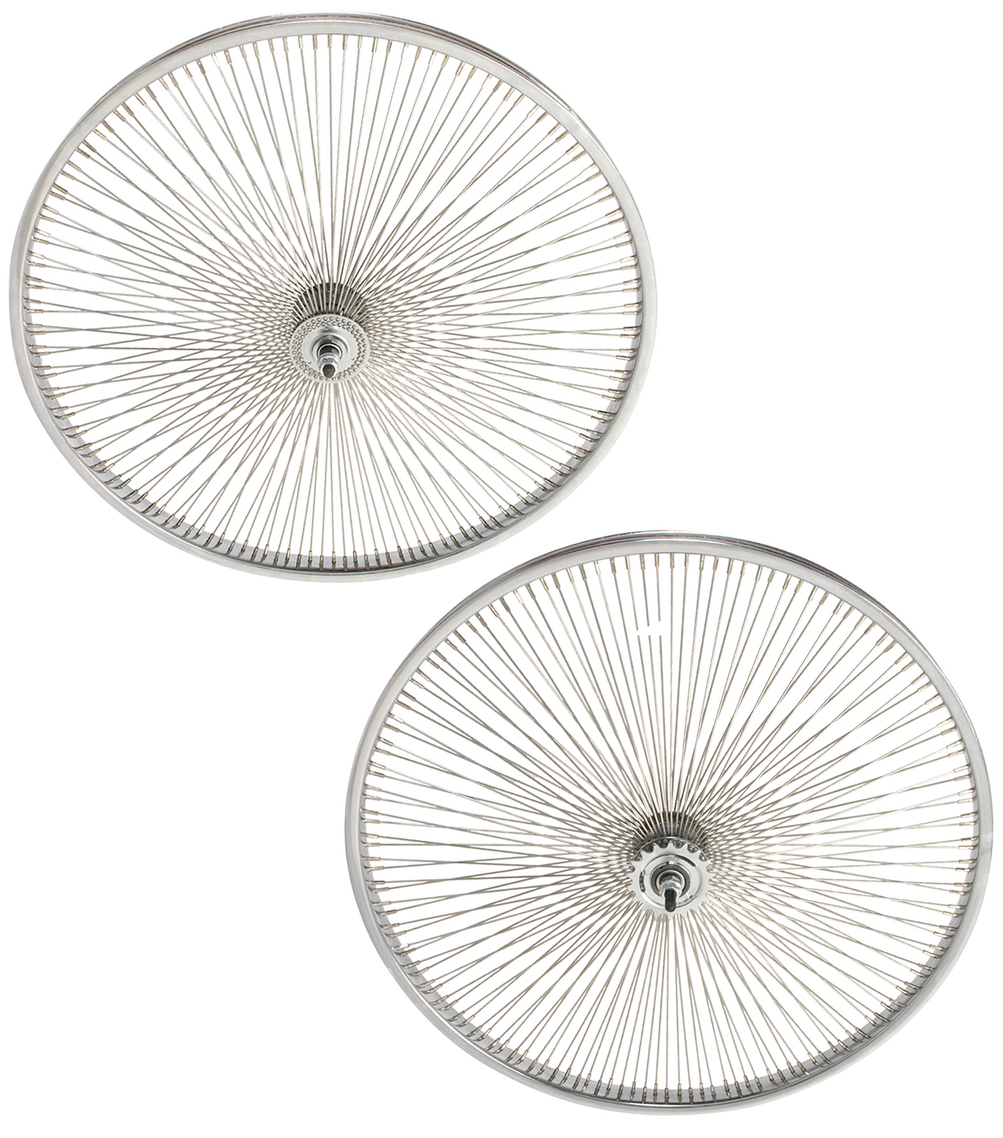 OG LOWRlDER CLASSlC 26″ SteeI Front OR Coaster WheeI 144 Spokes 3/8″ AxIe Chrome