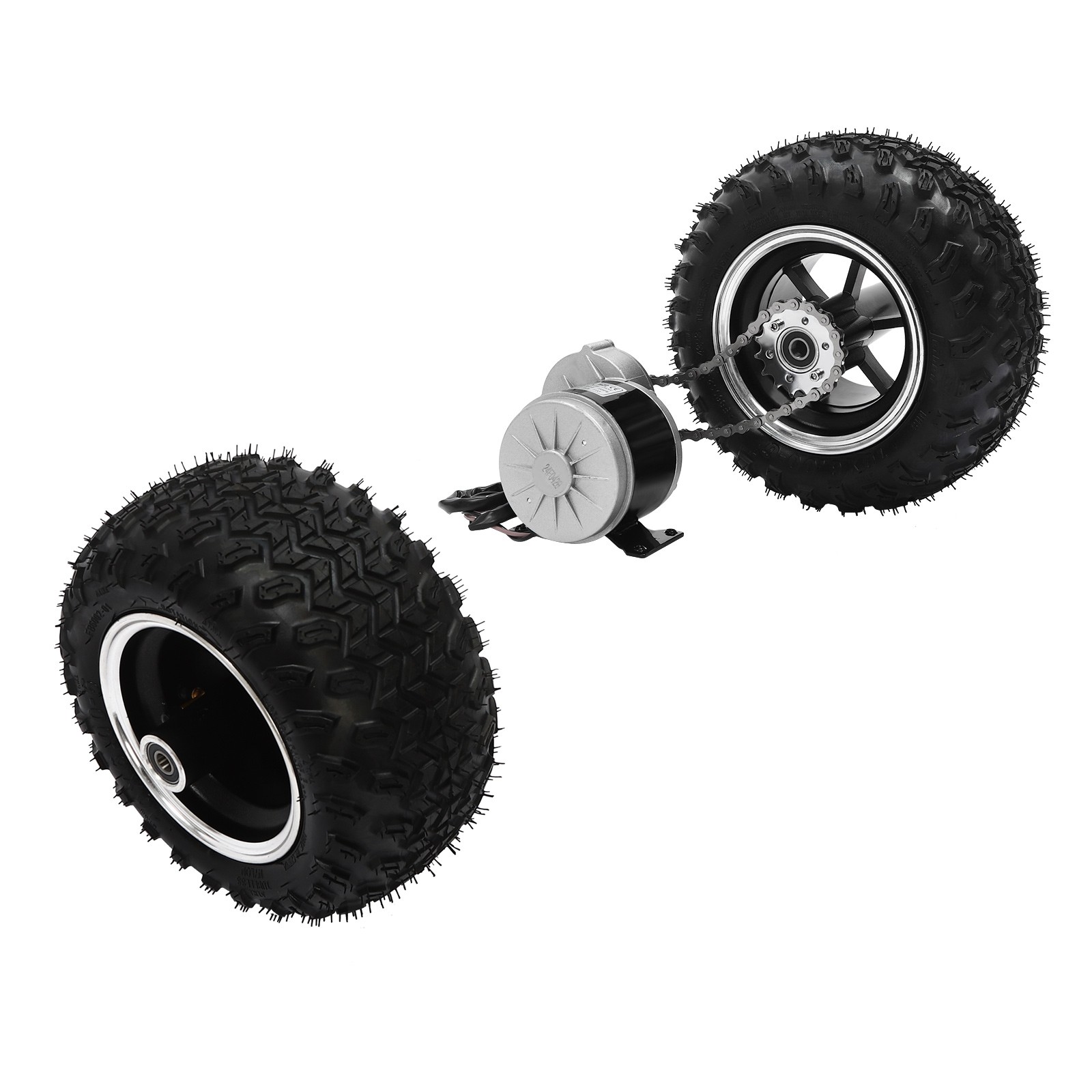 10″ 24V 250W Electric Cart ATV Motor Air Wheel Set Beach Scooter Conversion Kit