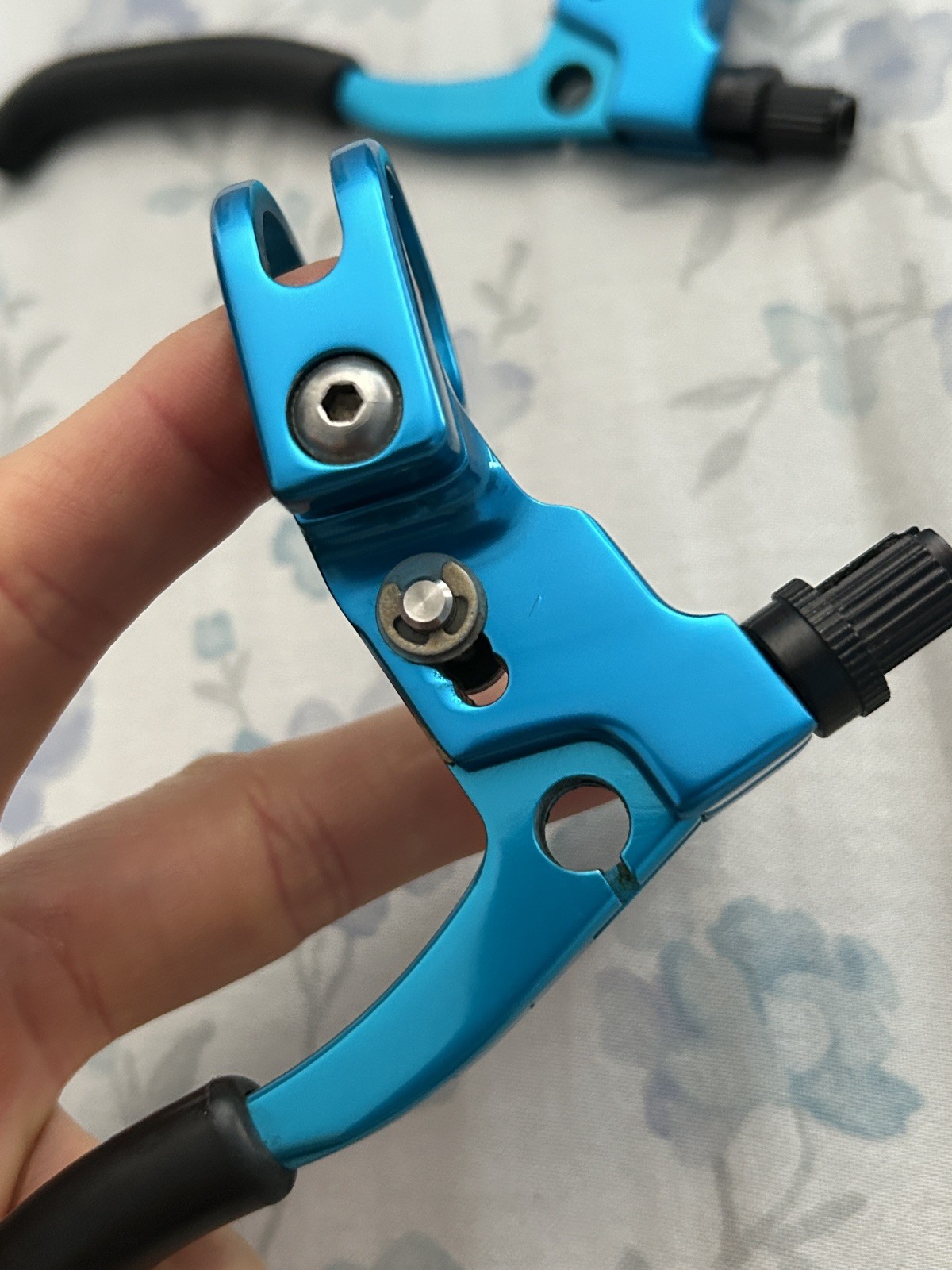 Grafton Re-Entry Canti Brake Levers Turquoise Blue Vintage 90s MTB CNC USA Kooka