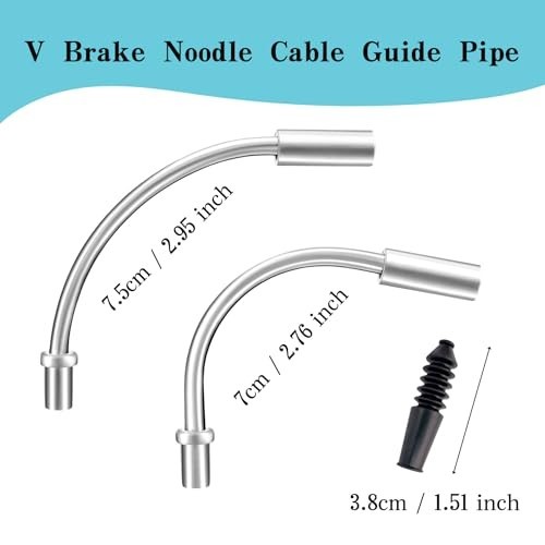 Bike V Brake Noodle Cable Guide Pipe, Bicycle Brake Pipe with Rubber Boots fo…