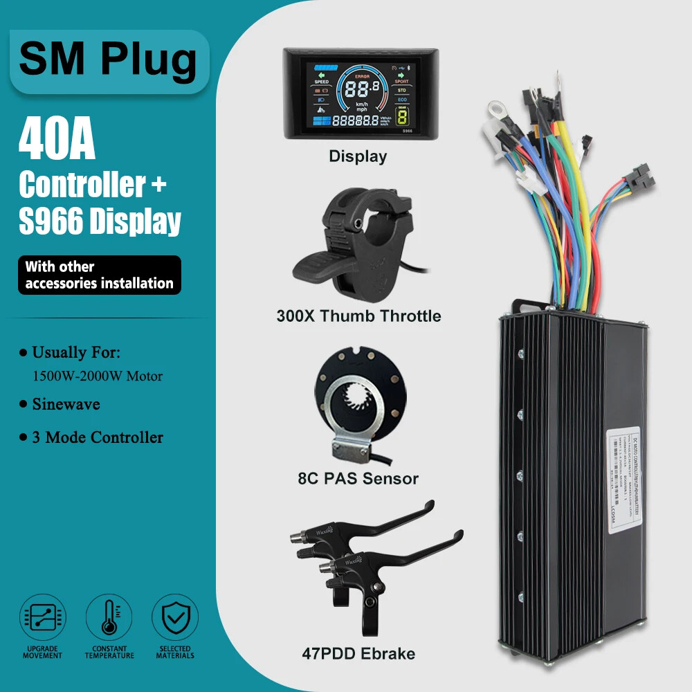 E-bike Three-Mode Controller Sine Wave with LCD Display Motor Accessory 17-60A