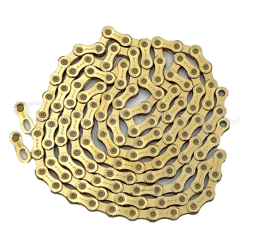 PYC SP1202 Bicycle Bike 12 Speed Chains fit KMC X12/Shimano/Campy/Sram 126L Gold