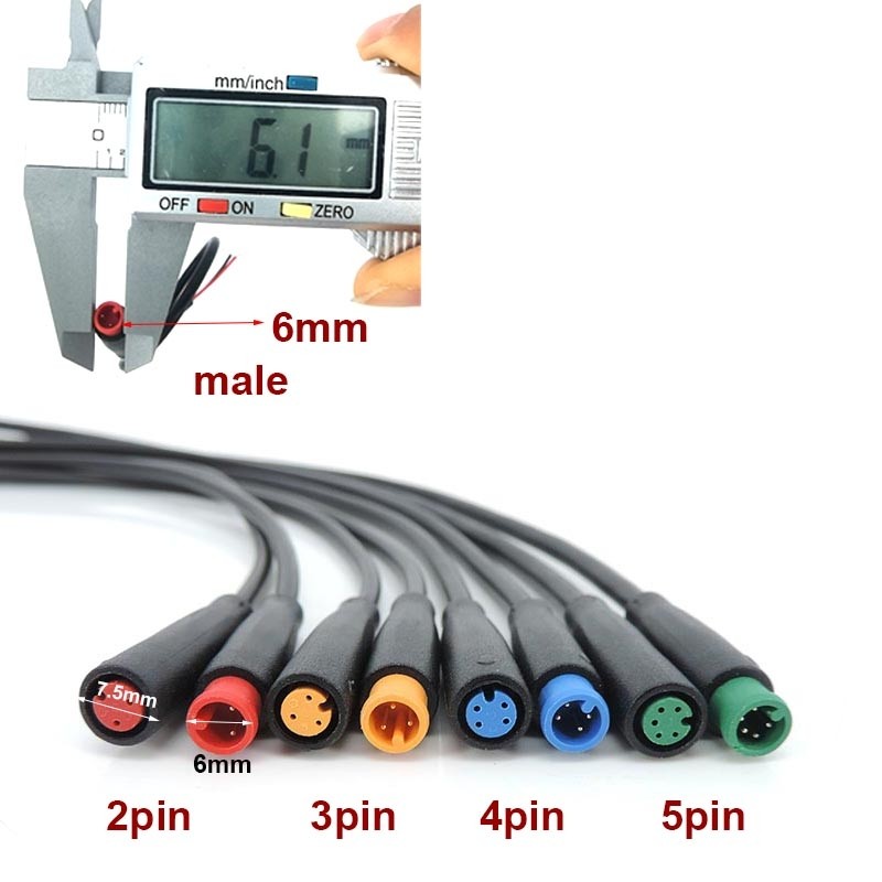 1m M6 2 3 5 Pin 6mm male female Julet Electric bike Butt Cable Brake waterproof