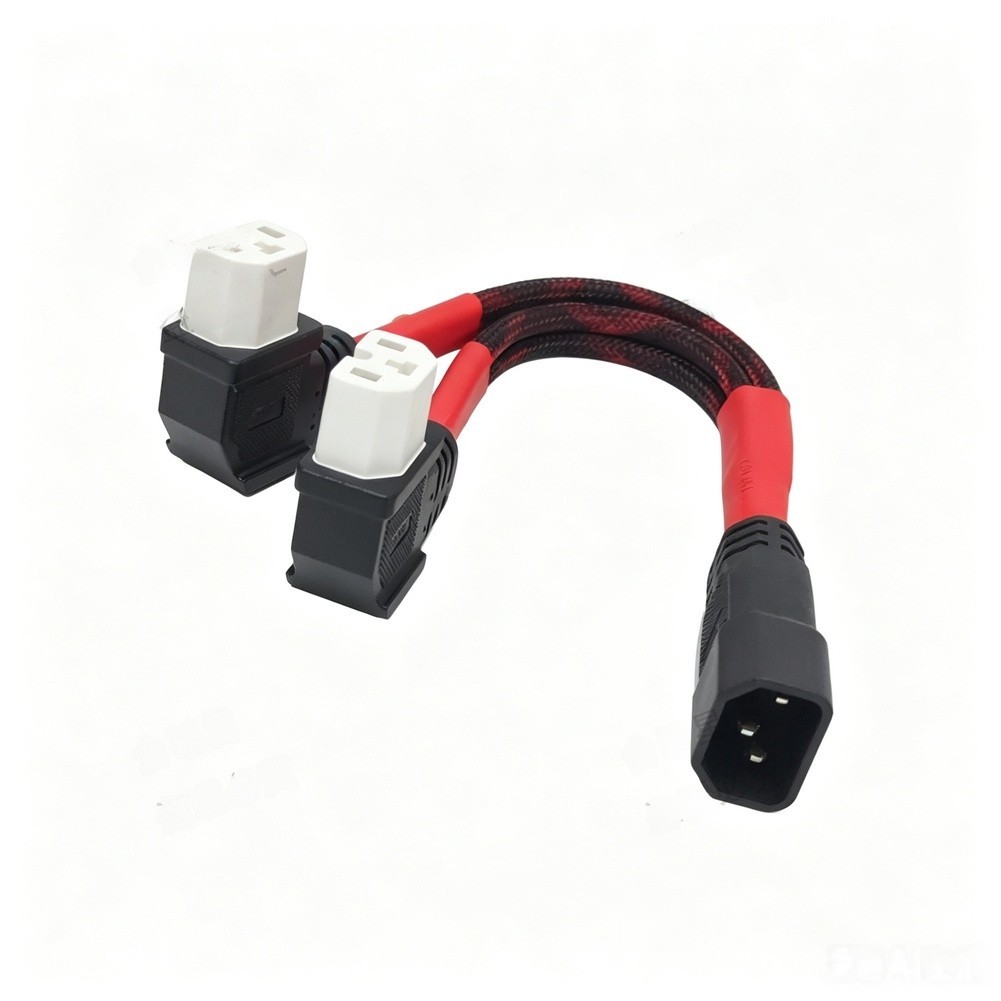 2 Way Power Splitter Cable 90 Deg Elbow Tinned Copper Conductors E-Bike