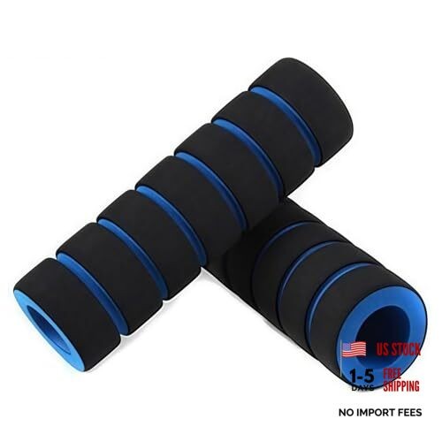 1 Pair Blue Non-Slip Foam Handlebar Grips for Bicycle and Motorcycle – Soft,