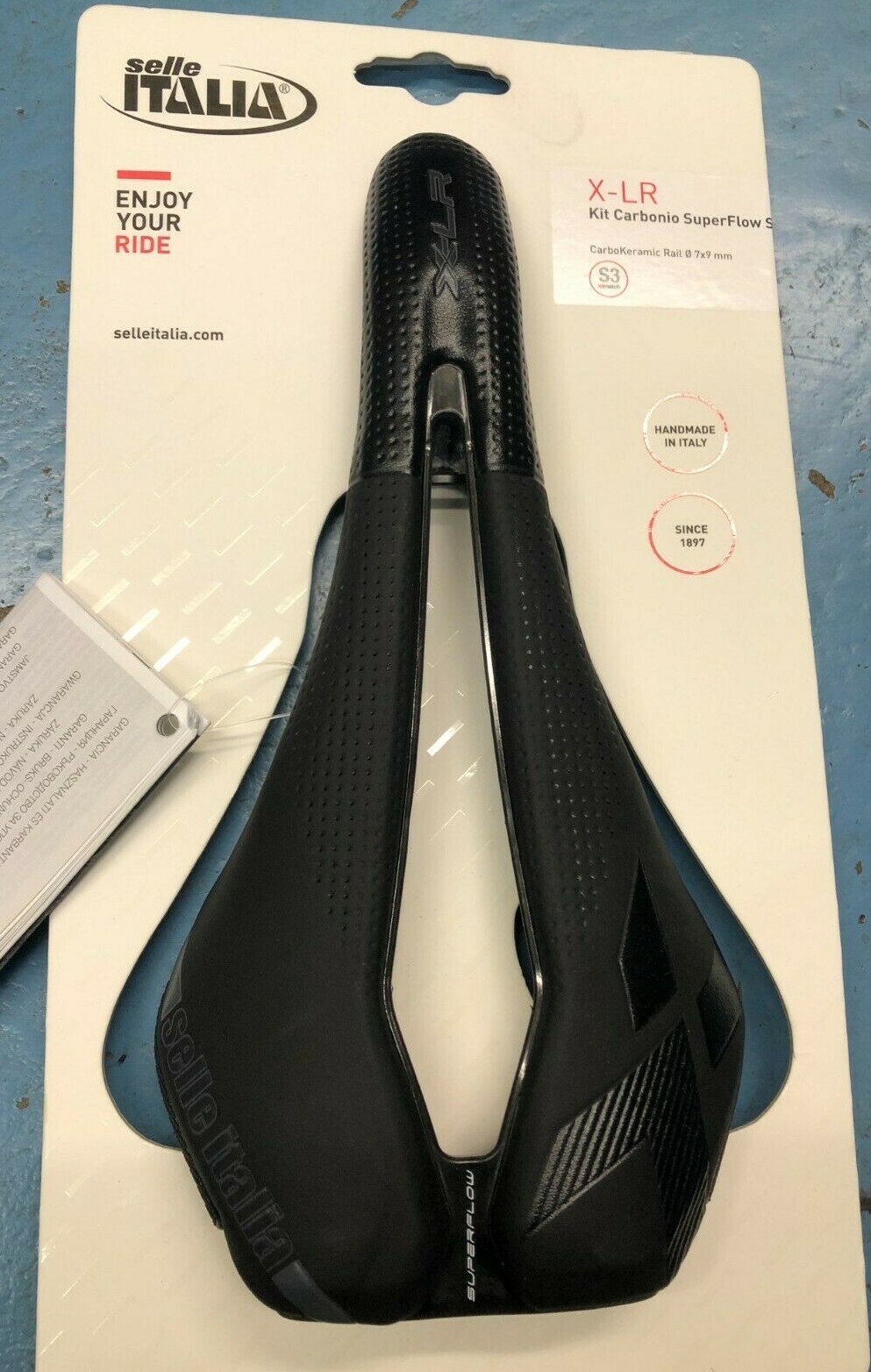 Selle Italia X-LR Carbonio Superflow S bike saddle black S3 Carbokeramic rail
