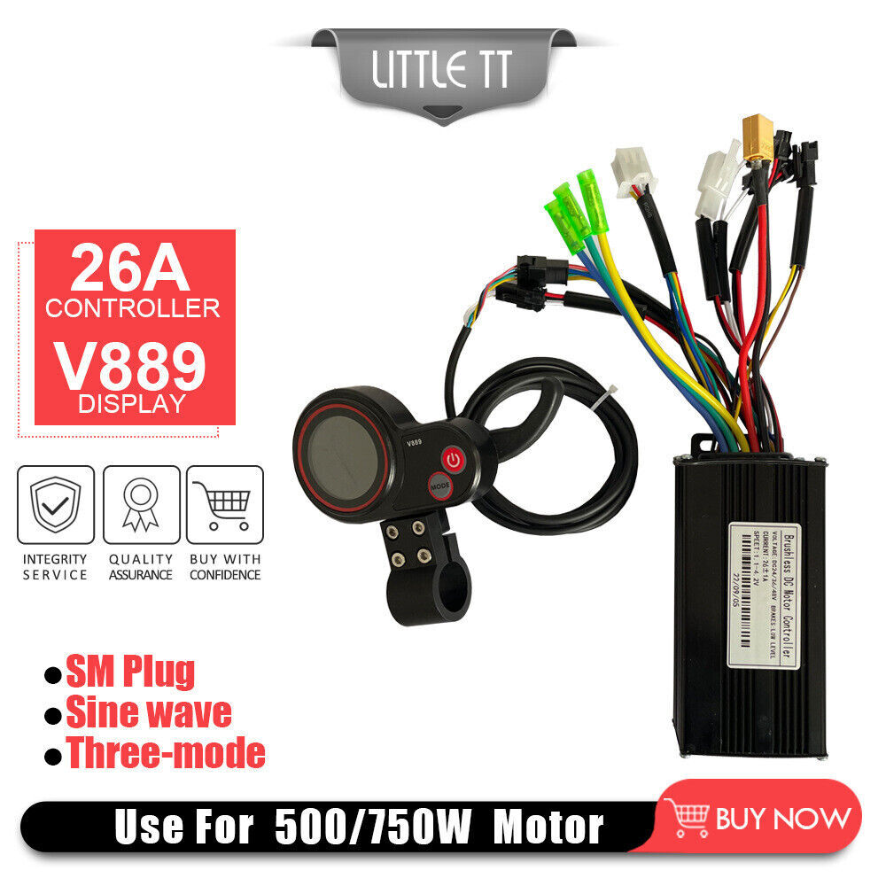 Ebike Electric Bicycle 17A 26A 30A 24V/36V/48V Controller for 250W-1000W Motor