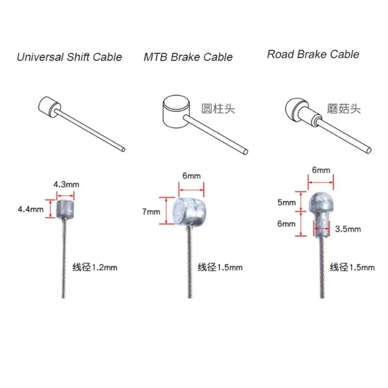 10pcs Road Bike MTB Gear Bicycle Brake Line Shifter Cable Core Inner Wire AU