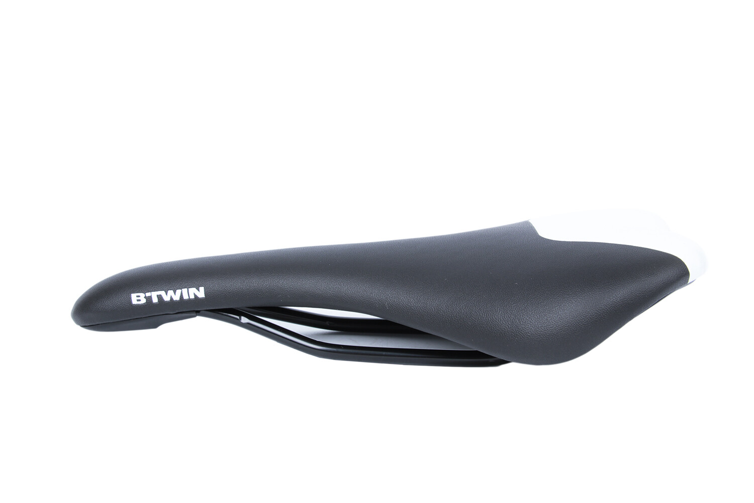 BTWIN Road MTB ebike Biking Saddle Cr-Mo Rails Seat Black White 275x135mm