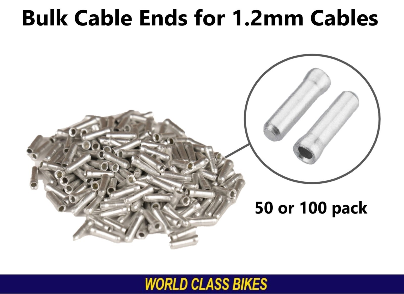 Shift Cable End Caps Crimps Inner Caps Bicycle Derailleur 1.2mm – Bulk Shimano