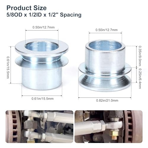 PCS High Misalignment Spacer Heims,Rod End,Ends Heim Joint 5/8″ to 1/2″ 4