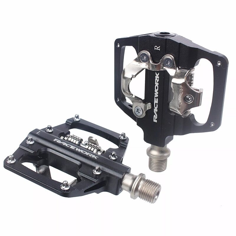 Racework Mtb Bike Pedals Self-Locking Spd Cleats Bearing Bicycle Clipless Pedals