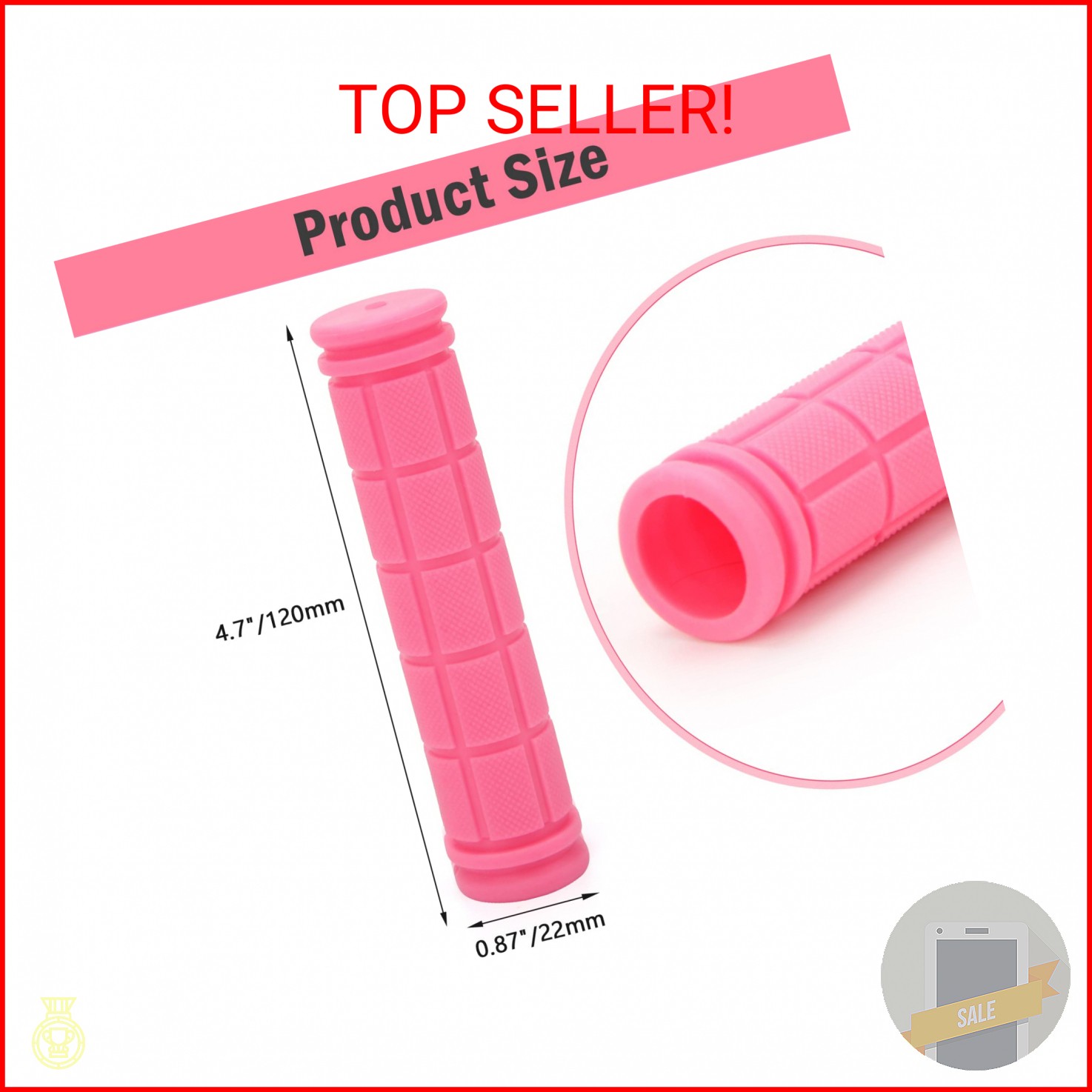 Coolrunner Bike Handlebar Grips, Bicycle Grips for Kids Girls Boys, Non-Slip Rub
