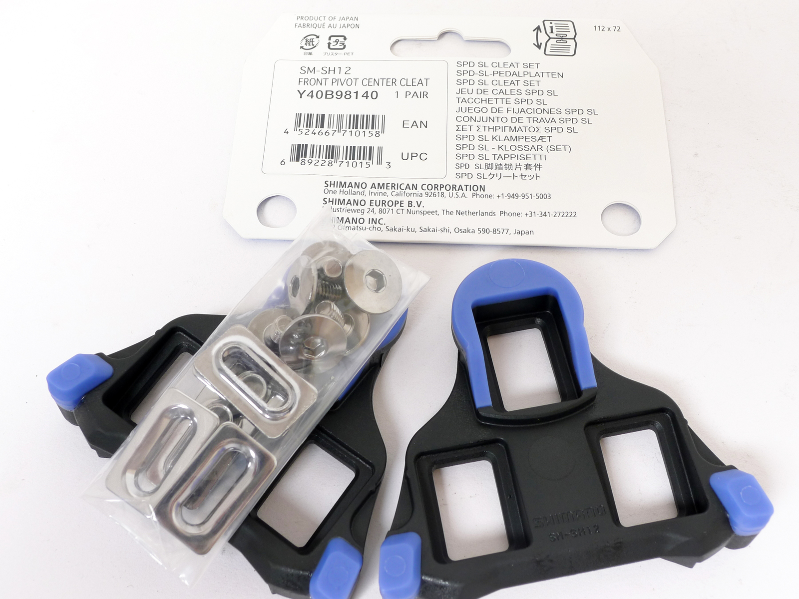 1Pair Shimano SM-SH12 Cleat Set 2 Degrees Float SPD-SL Road Bike Pedal Cleats US