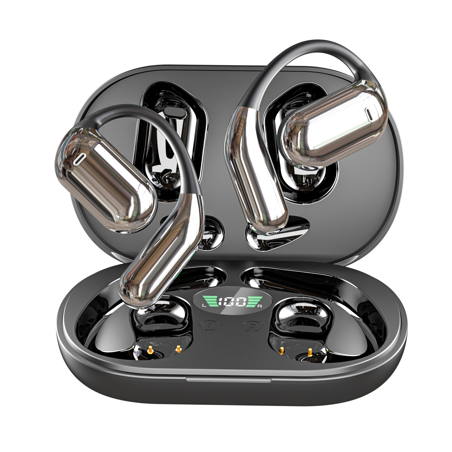Open Ear Bluetooth 5.4 Headphones Wireless Earbuds Sport Over Earphones Ear Hook