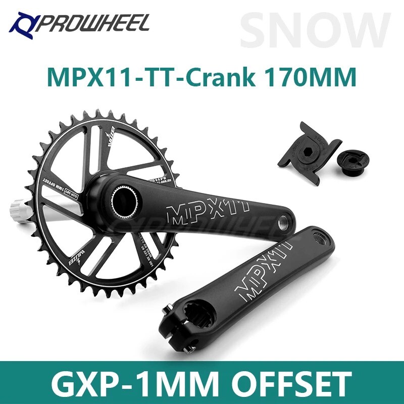 Snow Bike Crankset 170mm 30/32/34/36/38/40/42T with Sprockets Bottom Bracket BB