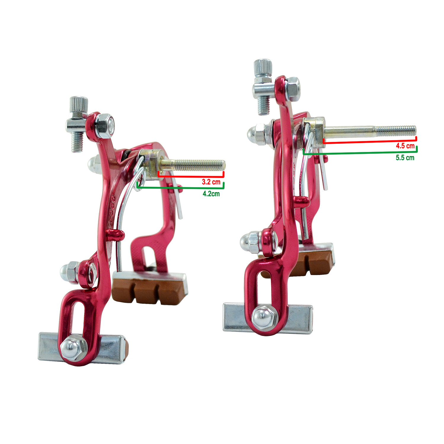 DIA-COMPE MX890 Side Pull Caliper Brake Set (F+R) For Old School BMX , Red