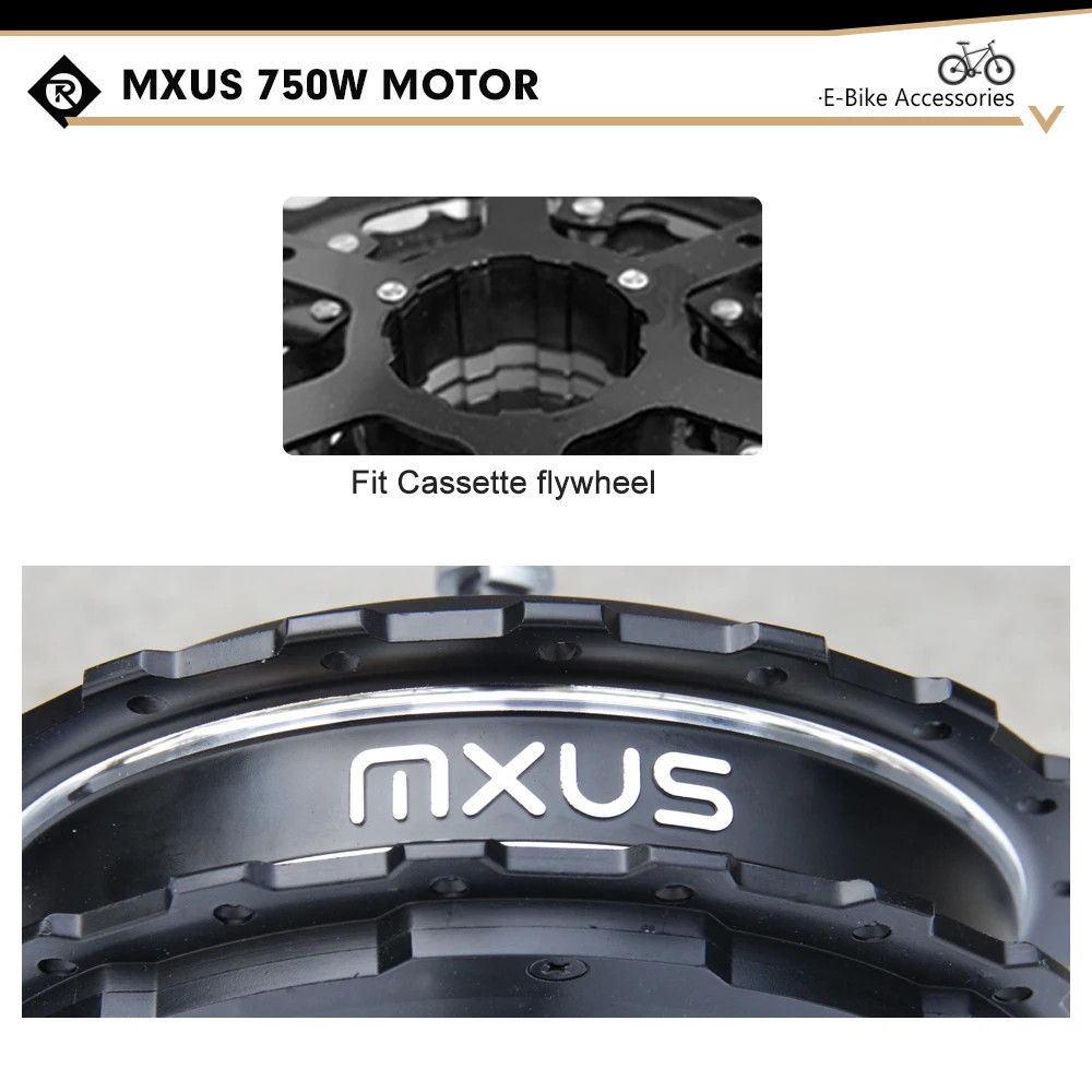 48V750W EBIKE Conversion Kit Rear Cassette Motor Wheel For Bicycle 20 29in 700C