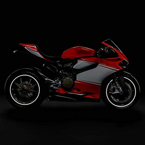 17″ Reflective Wheel Rim Tape Sticker for Motorcycle Wheels Car Cycling White