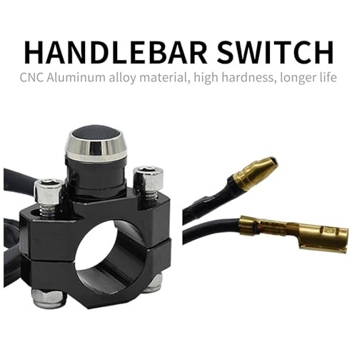 CNC Aluminum 7/8″ Motorcycle Handlebar Control Horn Start Switch Button