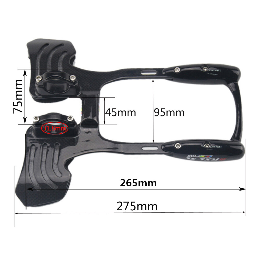 Triathlon Bar Adjustable Arm Rest Handlebar 31.8 Road Bike Carbon Aero TT Bars