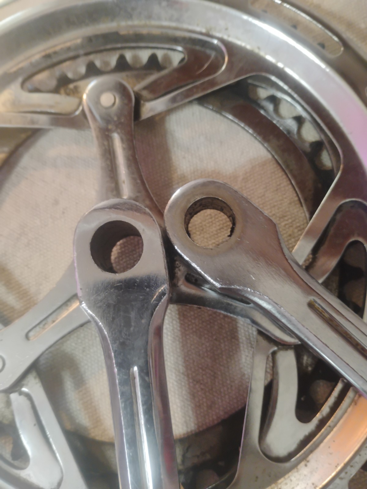 Vintage Nervar Crankset 52/40T 165MM Arm Length For 1/2″ Pedals Made In France