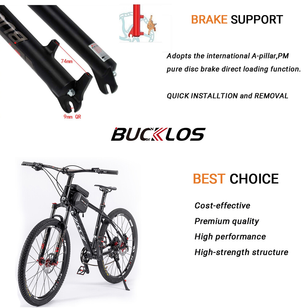 26/27.5/29″ Fork 100mm Travel Mountain Bike Suspension Fork Disc Brake 1-1/8″ QR