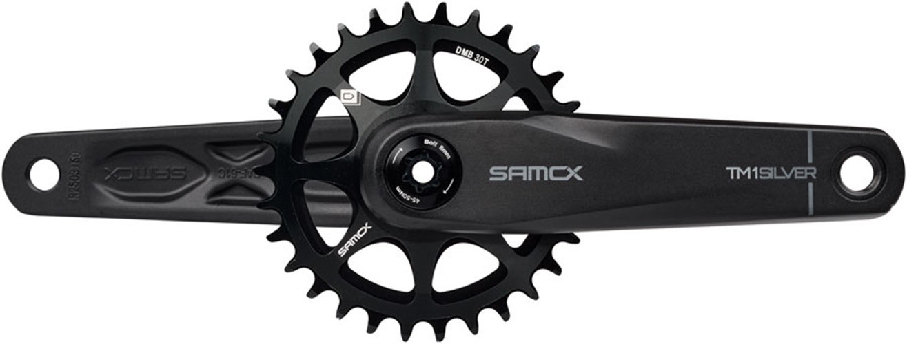Samox Silver TM-1 Crankset – 155mm, 3-Bolt Direct Mount 30t Chainring, 24mm Chro