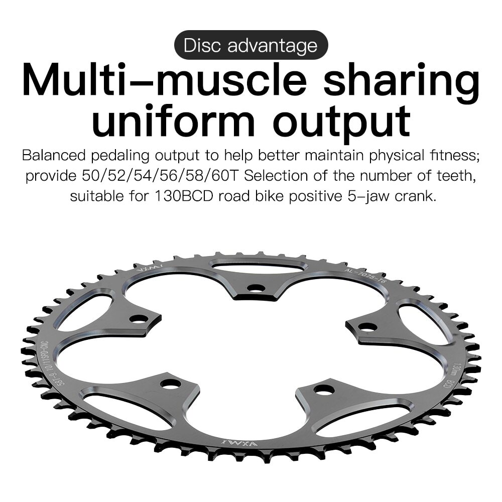 Bike Chainring 130BCD 38T40T42T44T46T48T50T52T54T56T58T Narrow Wide Chainwheel