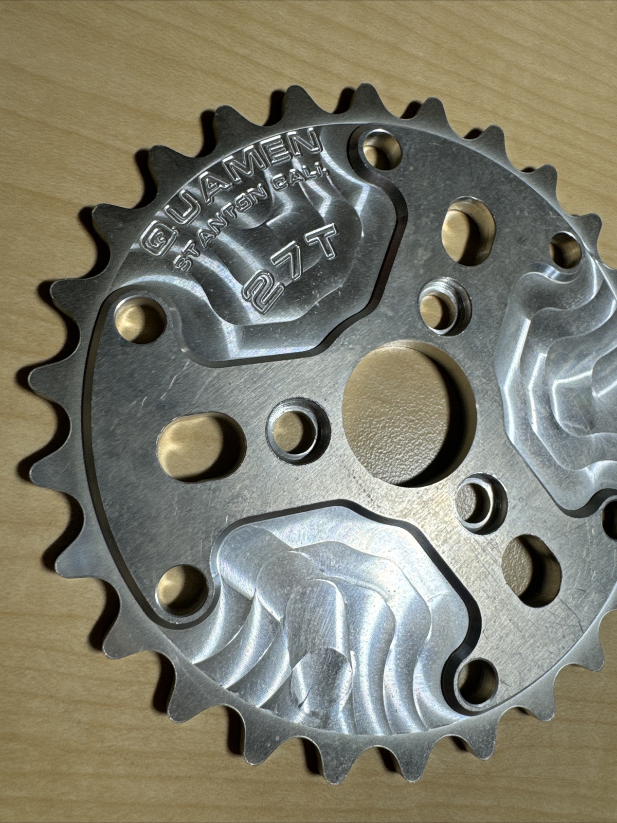 Quamen BMX Sprocket 27 T Mid School Authentic Aluminum USA Flatland Graveyard