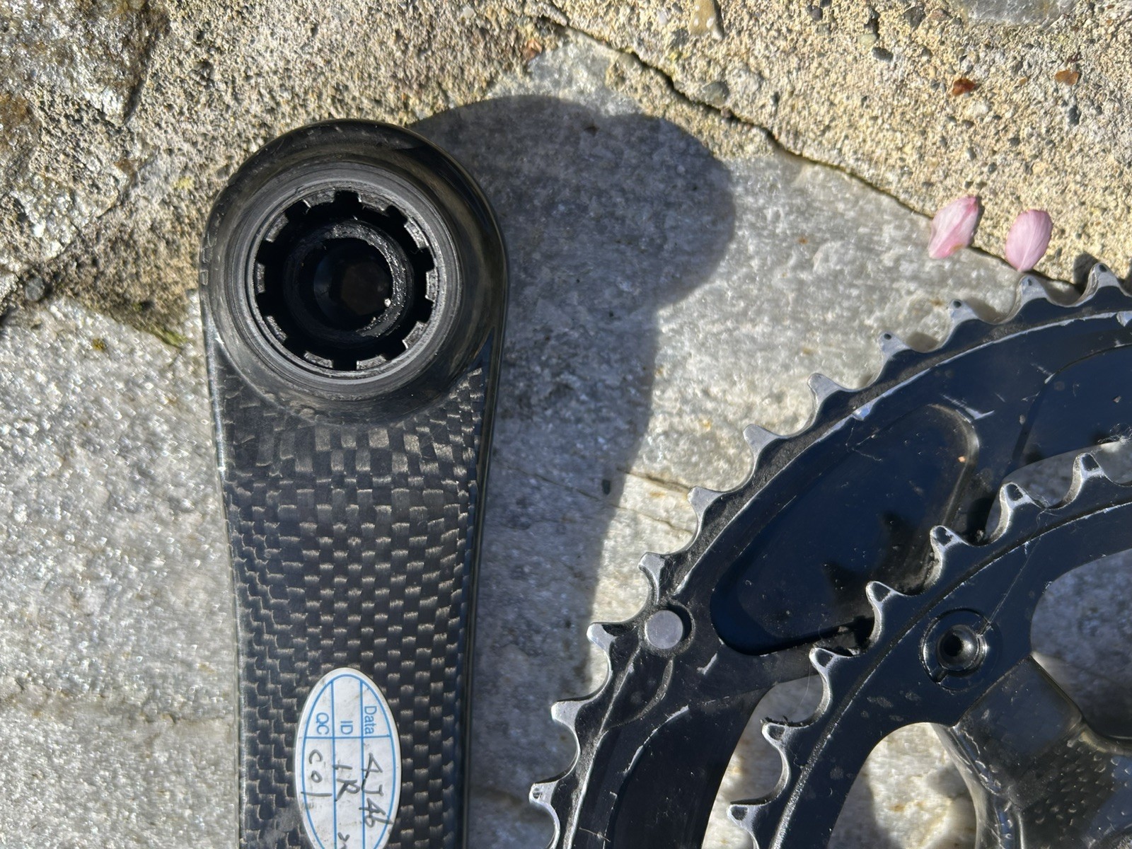 Parts only FSA K-FORCE CARBON CRANKSET DOUBLE 53-39 TOOTH 10 OR 9 SPEED 172.5MM