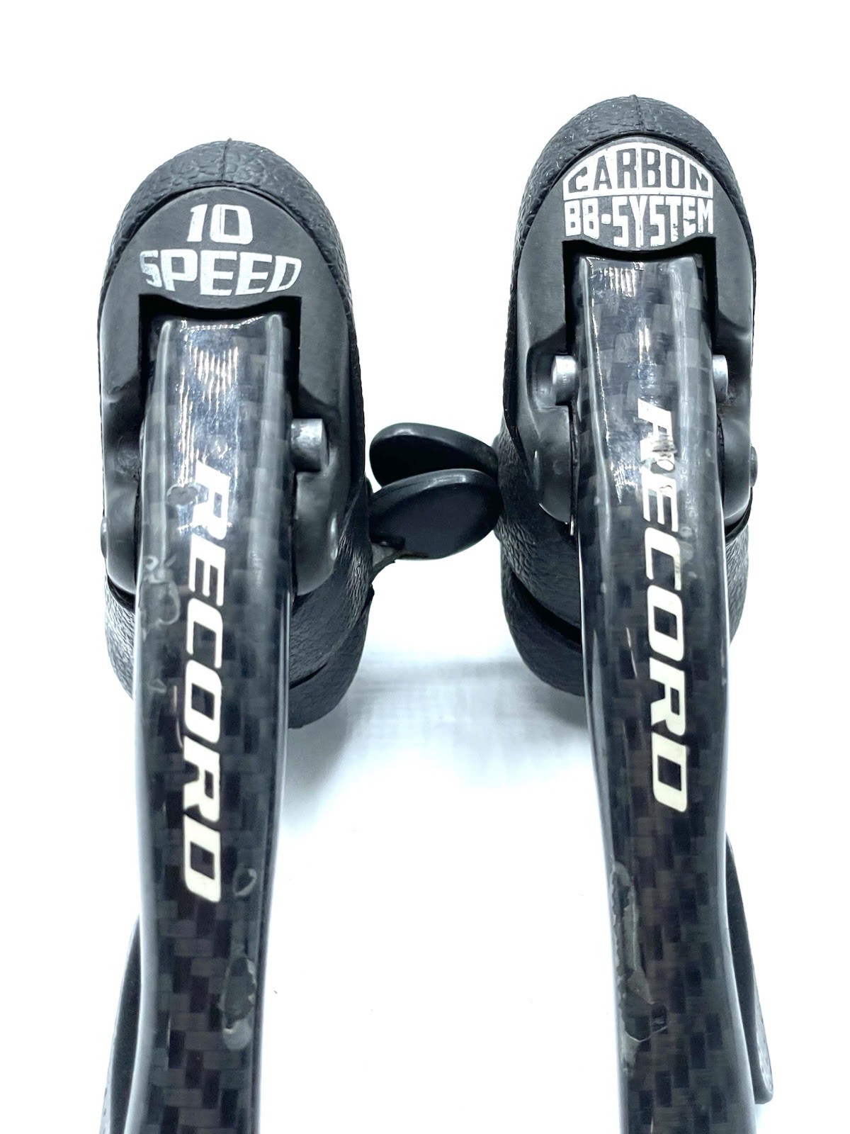 Campagnolo Record 10 Speed Carbon Fiber Shifters Road Bike Made In Italy