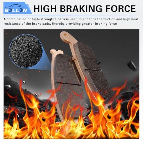 Front Brake Pads Replacement for VLX 600 VT600C Shadow, VF750C Magna, VT750C
