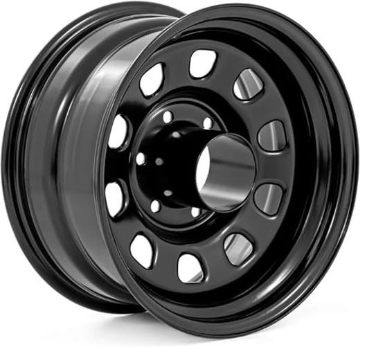 Black Steel Wheel – 15×8, 5×5.5 Bolt Pattern, 19mm Offset, 4.25 Bore, Heavy