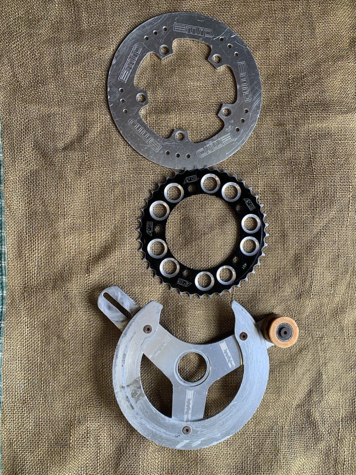 Vintage Emrp Downhill Mtb Chain guard With 40t Chainring Cnc Aluminum