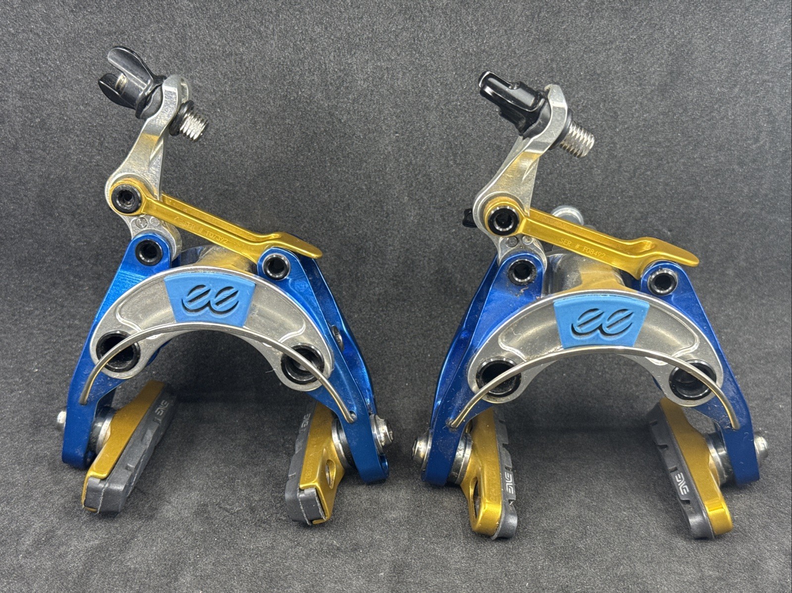 Cane Creek eeBrakes LIMITED EDITION ~ Blue Gold Silver ~ Rim Brakes Center Mount